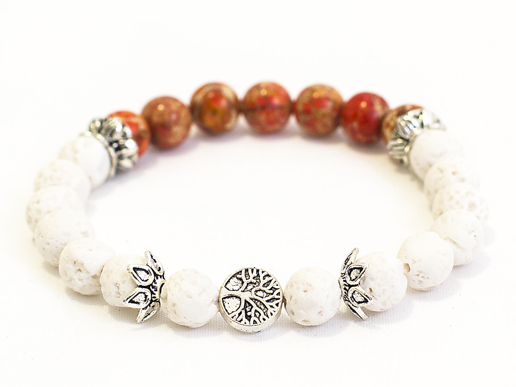 2. Sacral Chakra Diffuser Bracelet White Lava