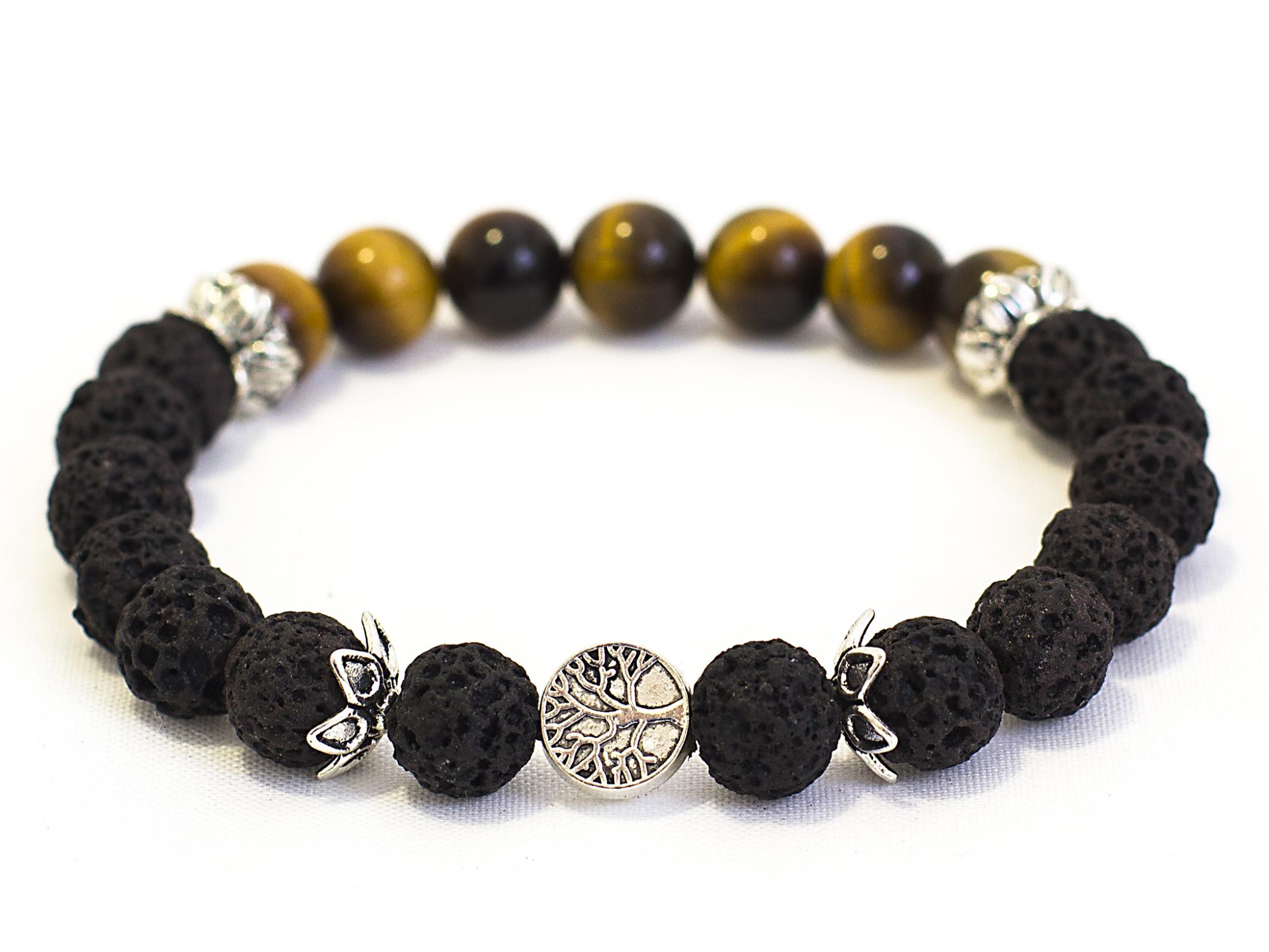 3. Solar Plexus Chakra Diffuser Bracelet Black Lava
