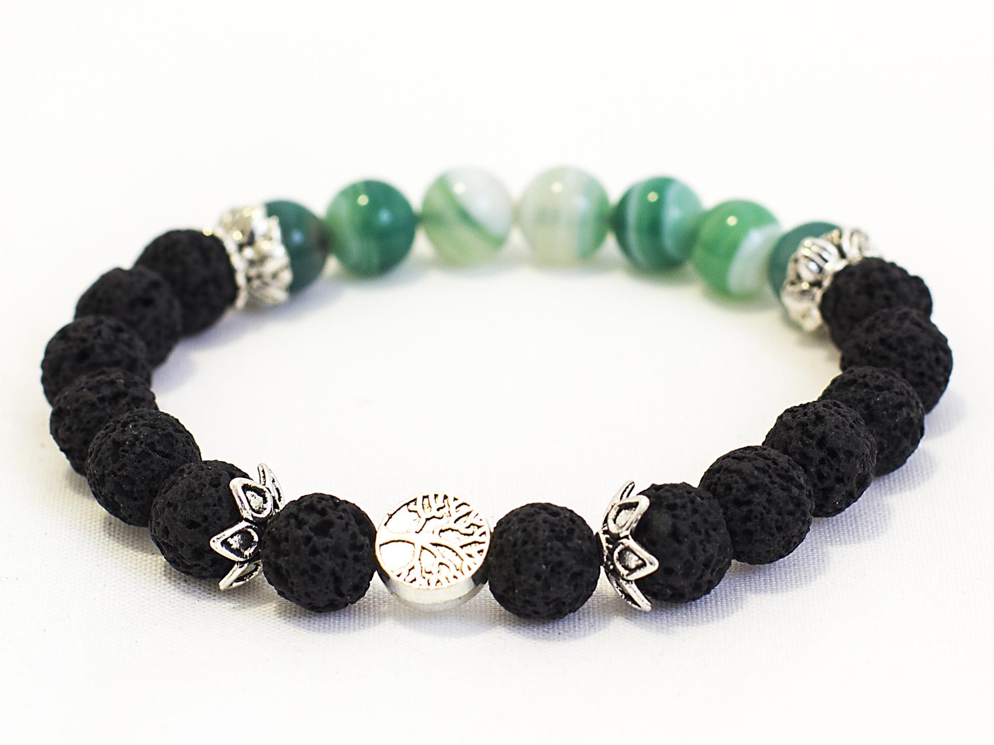 4. Heart Chakra Diffuser Bracelet Black Lava