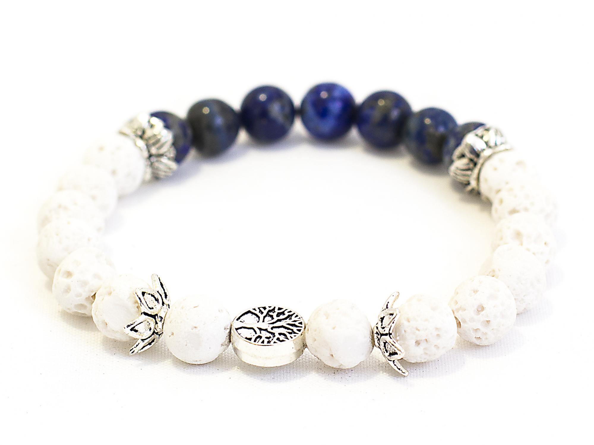 6. 3rd Eye Chakra Diffuser Bracelet White Lava