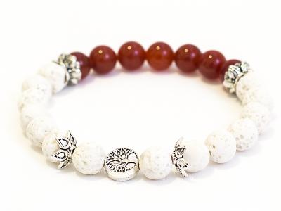 1. Root Chakra Diffuser Bracelet White Lava