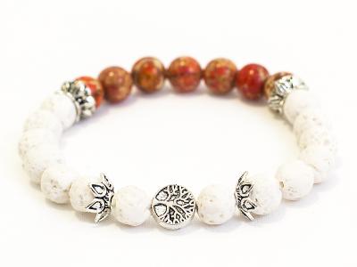 2. Sacral Chakra Diffuser Bracelet White Lava