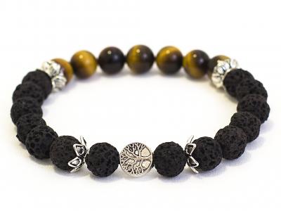 3. Solar Plexus Chakra Diffuser Bracelet Black Lava