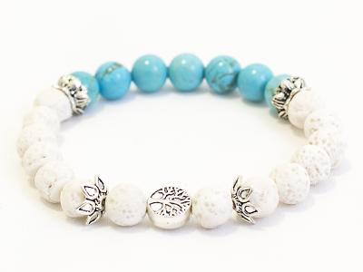 5. Throat Chakra Diffuser Bracelet White Lava