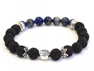 6. 3rd Eye Chakra Diffuser Bracelet Black Lava