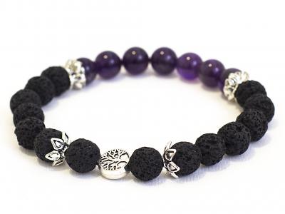 7. Crown Chakra Diffuser Bracelet Black Lava