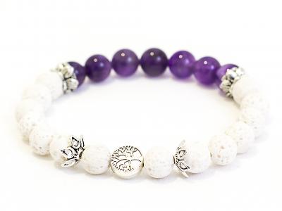 7. Crown Chakra Diffuser Bracelet White Lava